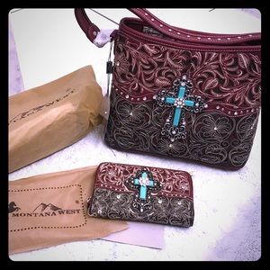 Montana West matching purse & wallet (brand new!)